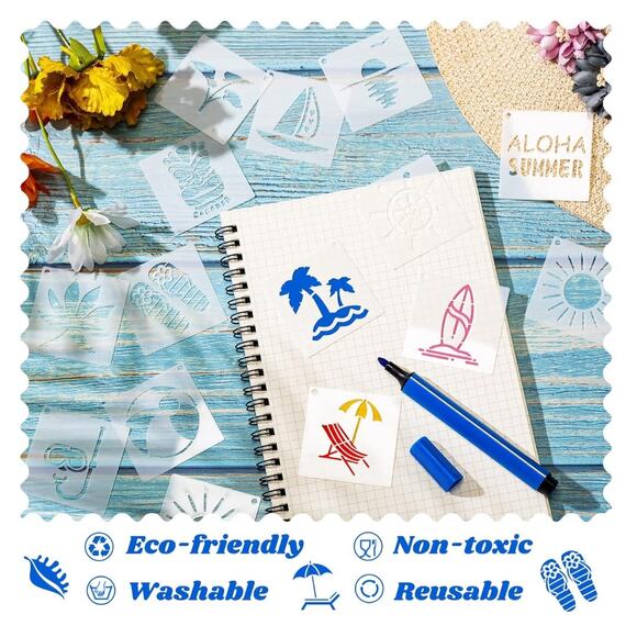 Reusable Eco-Friendly Stencil Set for DIY Crafts - 100+ Creative Designs - Picture 4 of 4